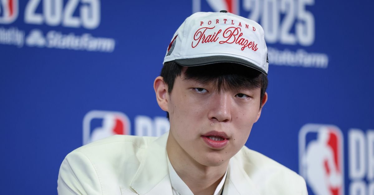 2025 m. NBA propl Recution to Portland Trail Blazers Yang Hansen Pick