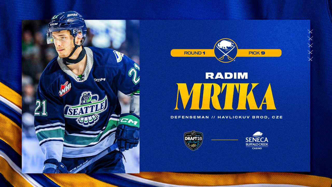 „Sabres“ pasirinkite MRTKA su 9 -uoju pasirinkimu NHL „Dracon“