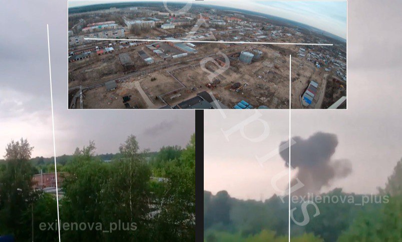 Ukrainos dronai sudužo ant Rusijos naftos augalų, nukreipdami į kariuomenės sujungtą gamyklą netoli Maskvos