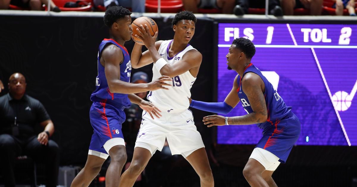 Jutos džiazo ir „Philadelphia 76ers“ santrauka ir galutinis rezultatas: VJ Edgecombe šviečia prieš tūzą Bailey