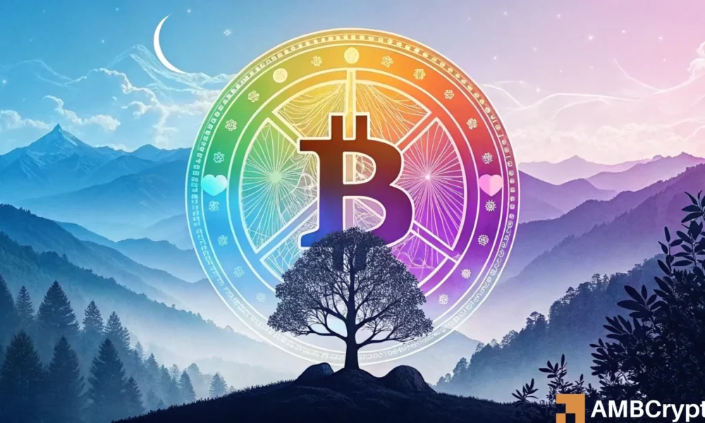 Naujausia „Bitcoin“ vaivorykštės diagramos prognozė – 2025 m. Bėgimas buliui siekia 200 000 USD?