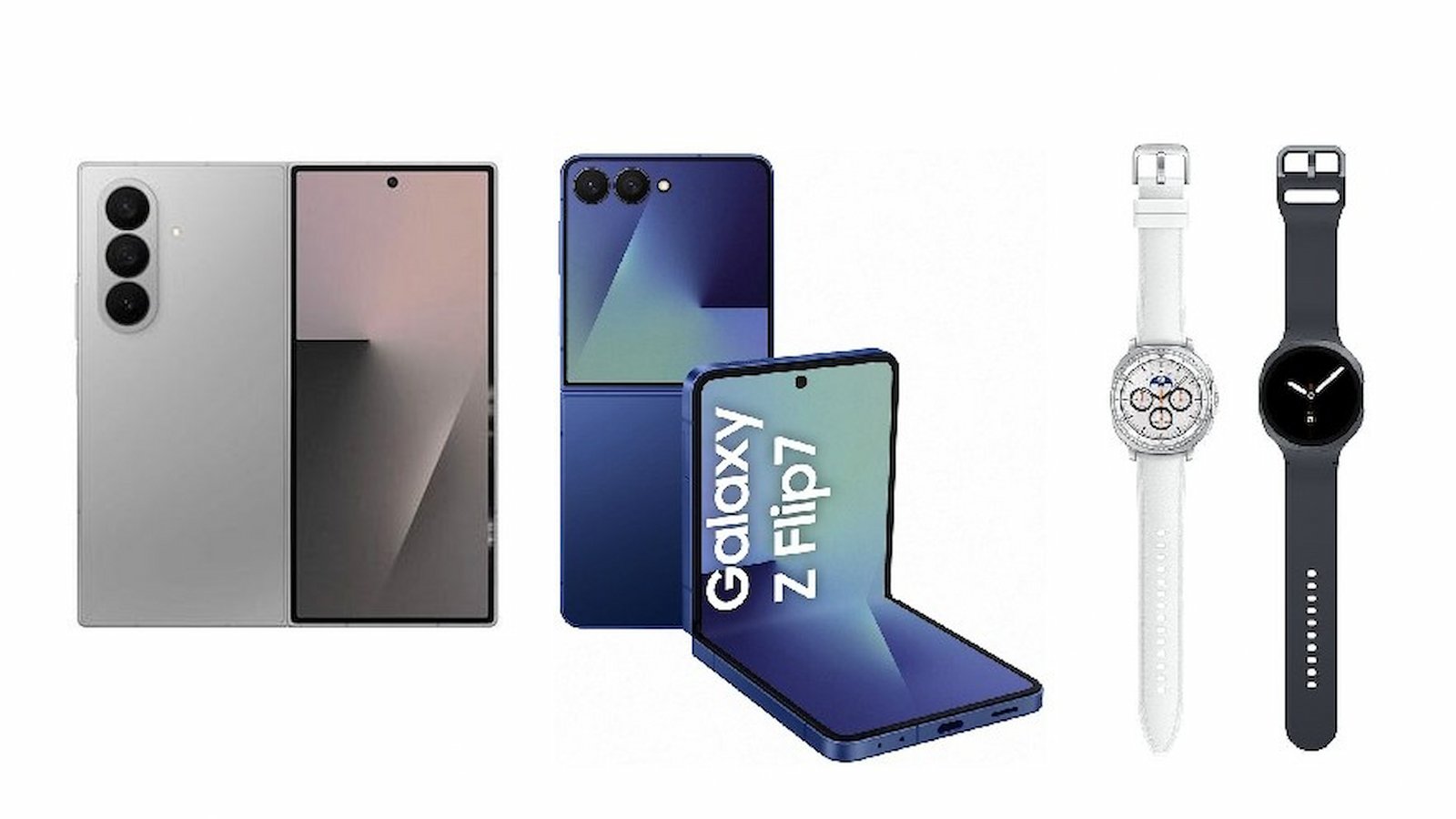„Samsung Galaxy Z Fold 7“, „Flip 7“ (Fe), „Galaxy Watch 8“ ir „Watch Ultra“ (2025), kad būtų galima įsigyti vėliau nei tikėtasi
