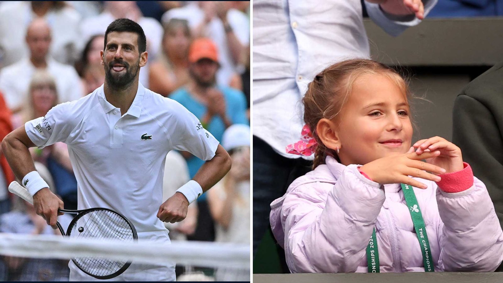 Novak Djokovic Tara dukra vagia Vimbldono pasirodymą su šventiniu šokiu | ATP turas