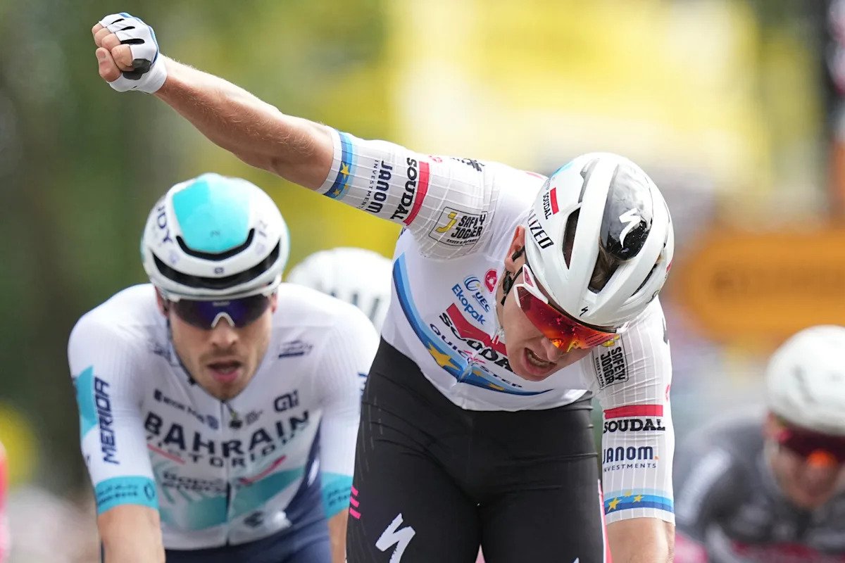 „Tour de France“: Belgijos motociklininkas Merlier laimi trečiąjį etapą, „Pogačar“ baigiasi saugiai
